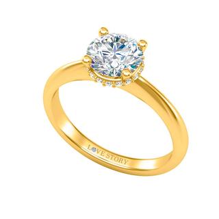 Yellow gold  diamond engagement ring